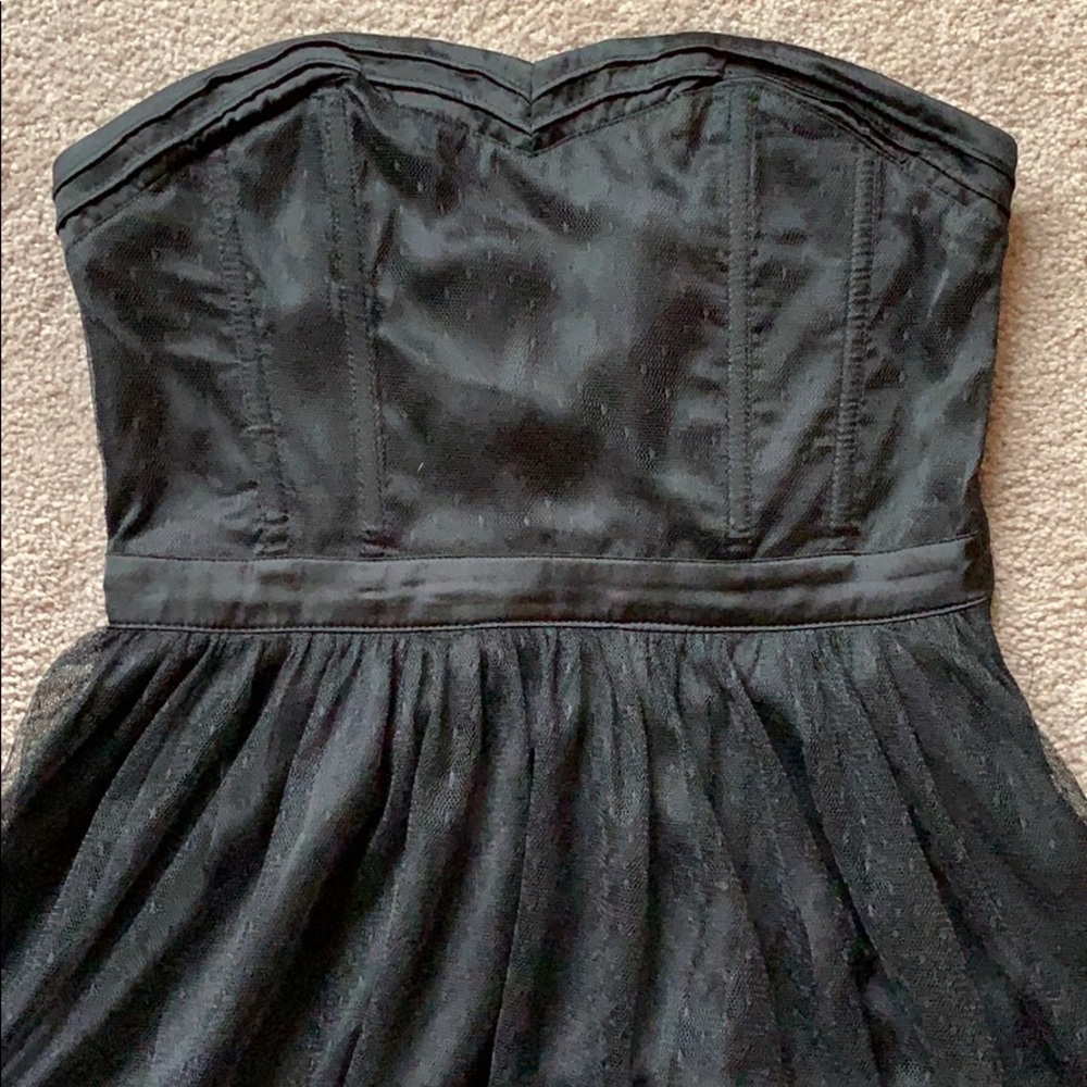 Divided Little Black Dress Lace Mesh & Sat… - Picture 2 of 8